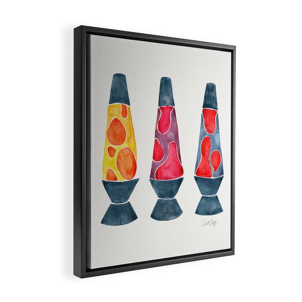 Retro Vibes - Warm Palette Framed Canvas Print Gallery Image 2