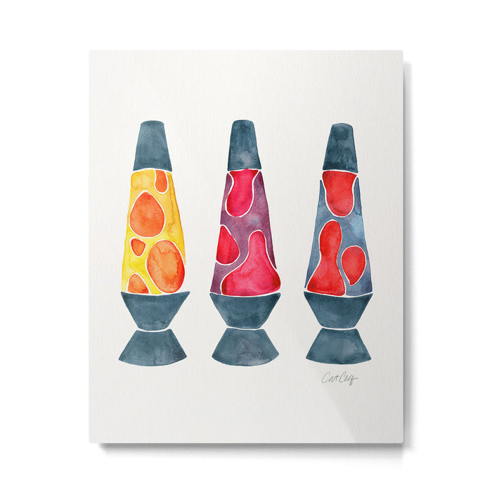 Retro Vibes - Warm Palette Metal Print Gallery Image 1