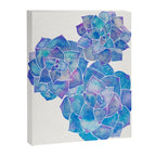 Rosette Succulents - Blue Palette Canvas Print Gallery Image 8