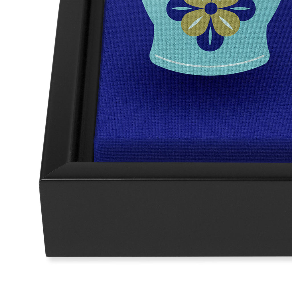 Russian Nesting Dolls - Navy Framed Canvas Print Gallery Image 3