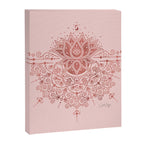 Sacred Lotus Mandala - Rose Gold & Blush Palette Canvas Print Gallery Image 6
