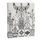 Santa Fe Garden - Black Ink Canvas Print Gallery Image 6