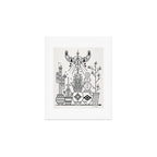 Santa Fe Garden - Black Ink Art Print Gallery Image 1