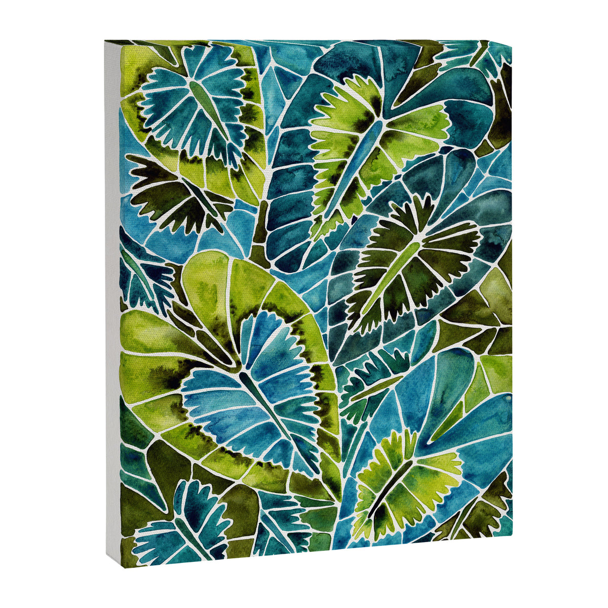 Schismatoglottis Calyptrata - Teal Palette Canvas Print Gallery Image 6