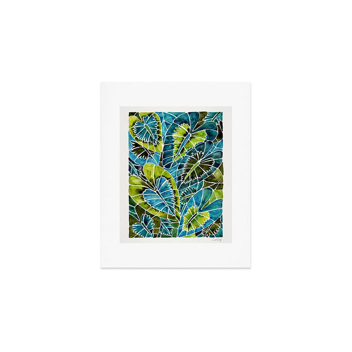 Schismatoglottis Calyptrata - Teal Palette Art Print Gallery Image 1