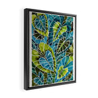 Schismatoglottis Calyptrata - Teal Palette Framed Canvas Print Gallery Image 2