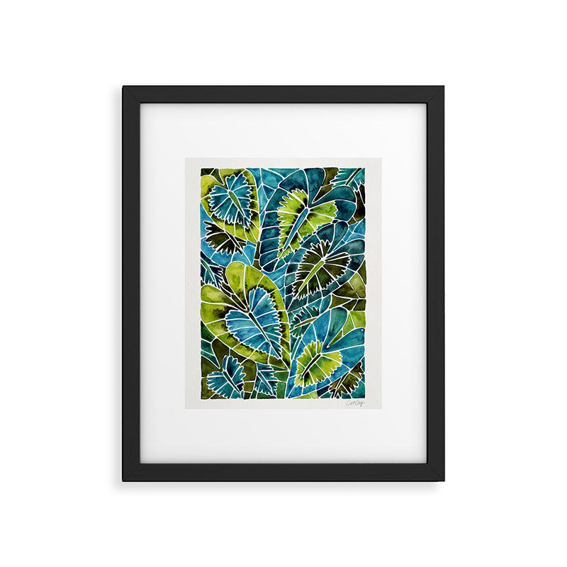 Schismatoglottis Calyptrata - Teal Palette Framed Art Print Gallery Image 5