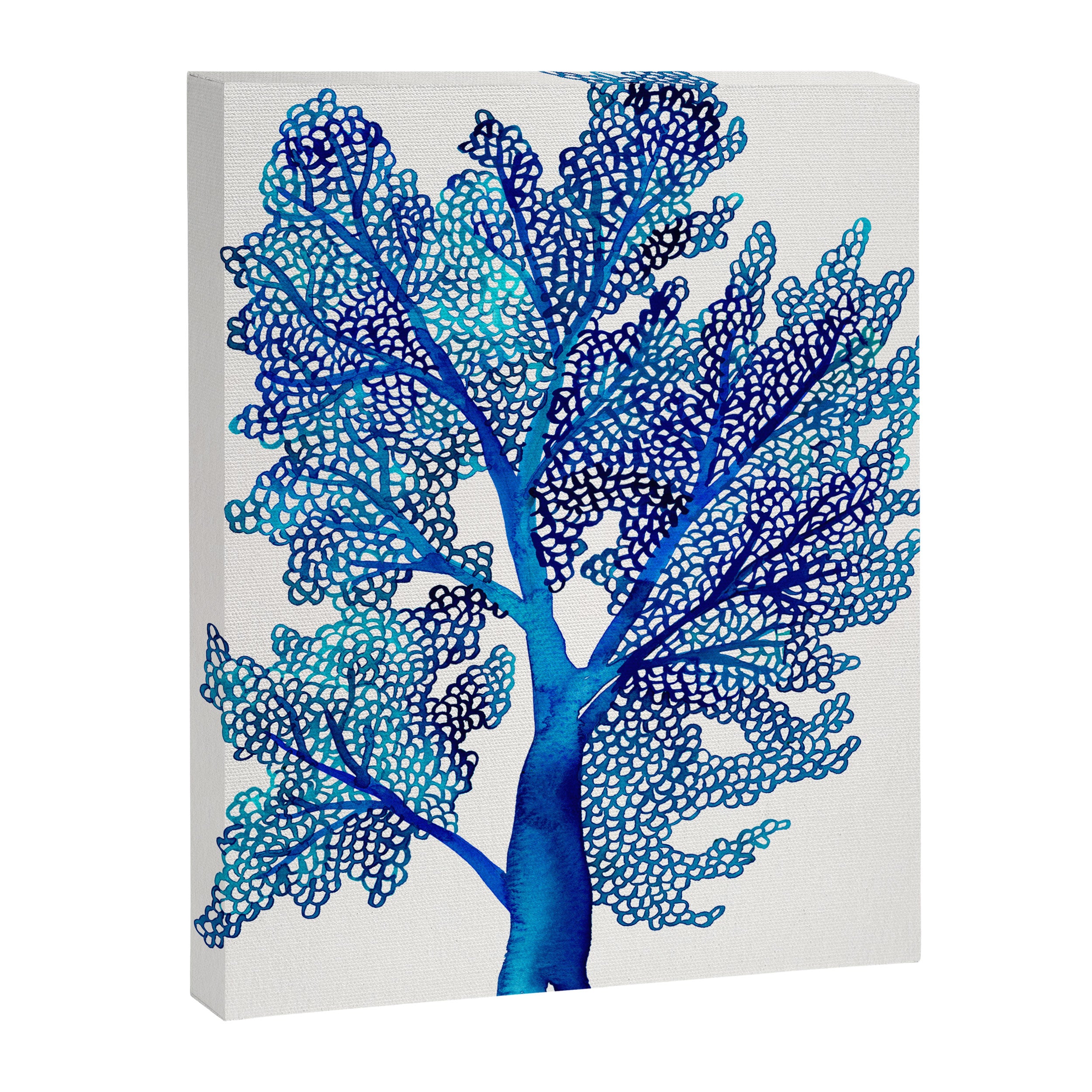 Sea Fan Coral - Blue OmbrÃ© Canvas Print Gallery Image 8