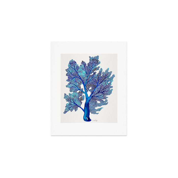 Sea Fan Coral - Blue OmbrÃ© Art Print Gallery Image 1