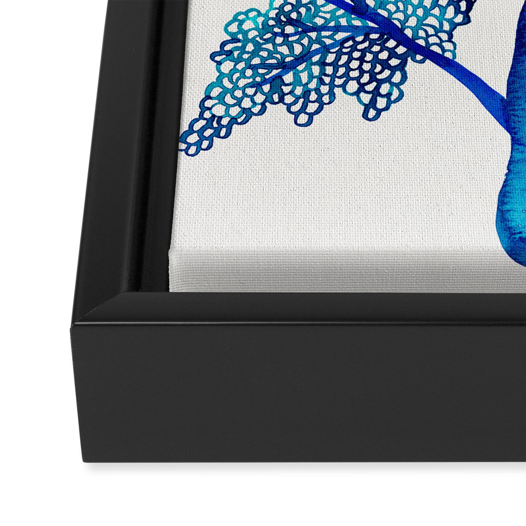 Sea Fan Coral - Blue OmbrÃ© Framed Canvas Print Gallery Image 3