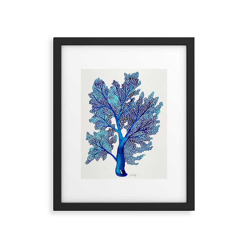 Sea Fan Coral - Blue OmbrÃ© Framed Art Print Gallery Image 6