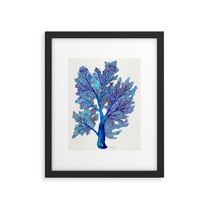 Sea Fan Coral - Blue OmbrÃ© Framed Art Print Gallery Image 1