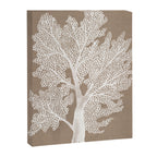 Sea Fan Coral - White on Kraft Canvas Print Gallery Image 8
