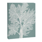 Sea Fan Coral - White on Mint Canvas Print Gallery Image 6