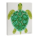 Sea Turtle - Green Palette Canvas Print Gallery Image 8