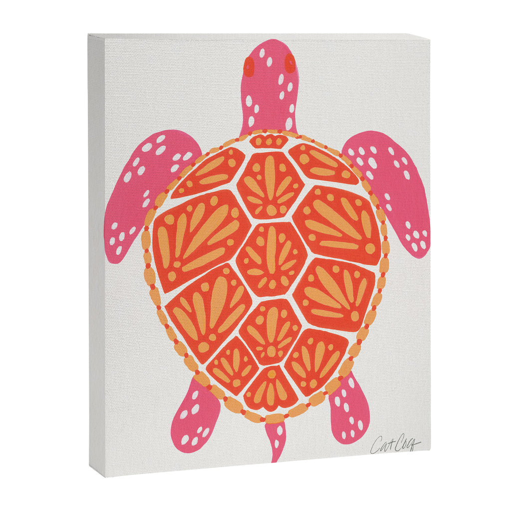 Sea Turtle - Melon Palette Canvas Print Gallery Image 8