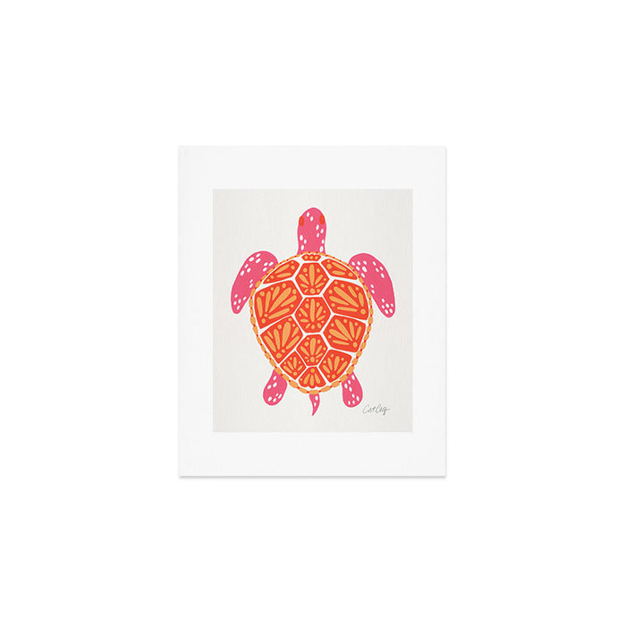 Sea Turtle - Melon Palette Art Print Gallery Image 1