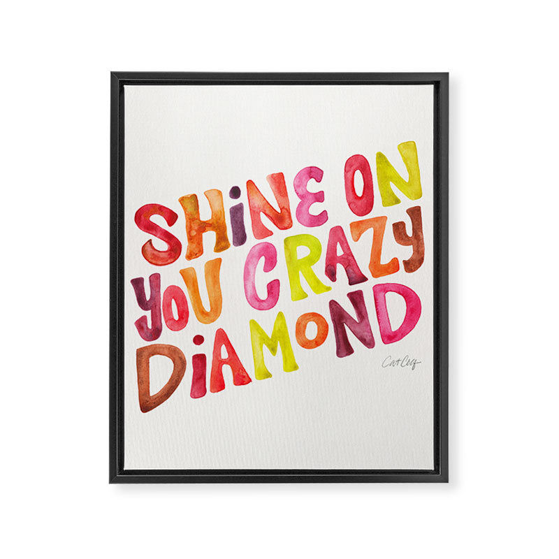 Shine On You Crazy Diamond - Rainbow Palette Framed Canvas Print Gallery Image 8