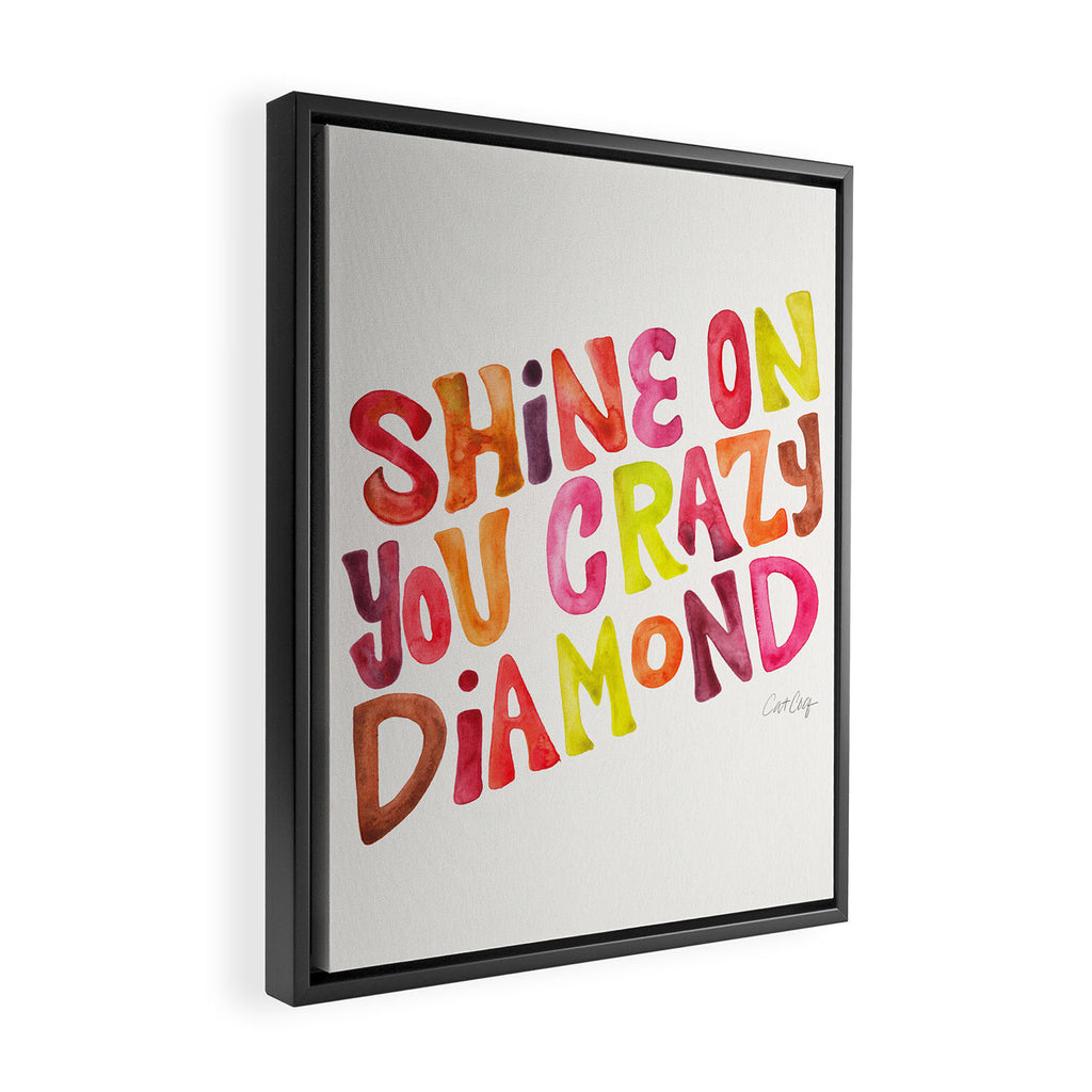 Shine On You Crazy Diamond - Rainbow Palette Framed Canvas Print Gallery Image 2