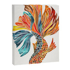 Siamese Fighting Fish - Orange & Blue Canvas Print Gallery Image 6