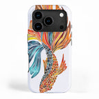 Siamese Fighting Fish - Orange & Blue iPhone Case Gallery Image 1