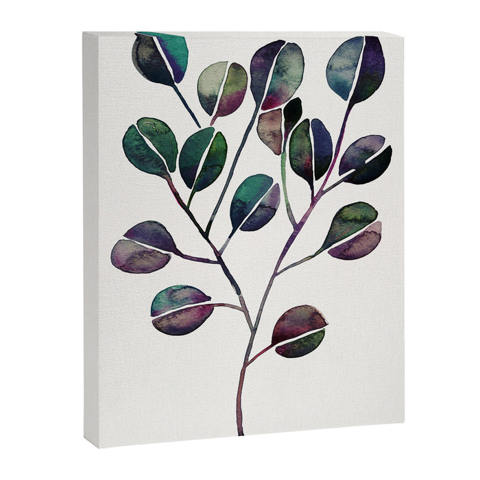 Silver Dollar Eucalyptus - Deep Cool Palette Canvas Print Gallery Image 1