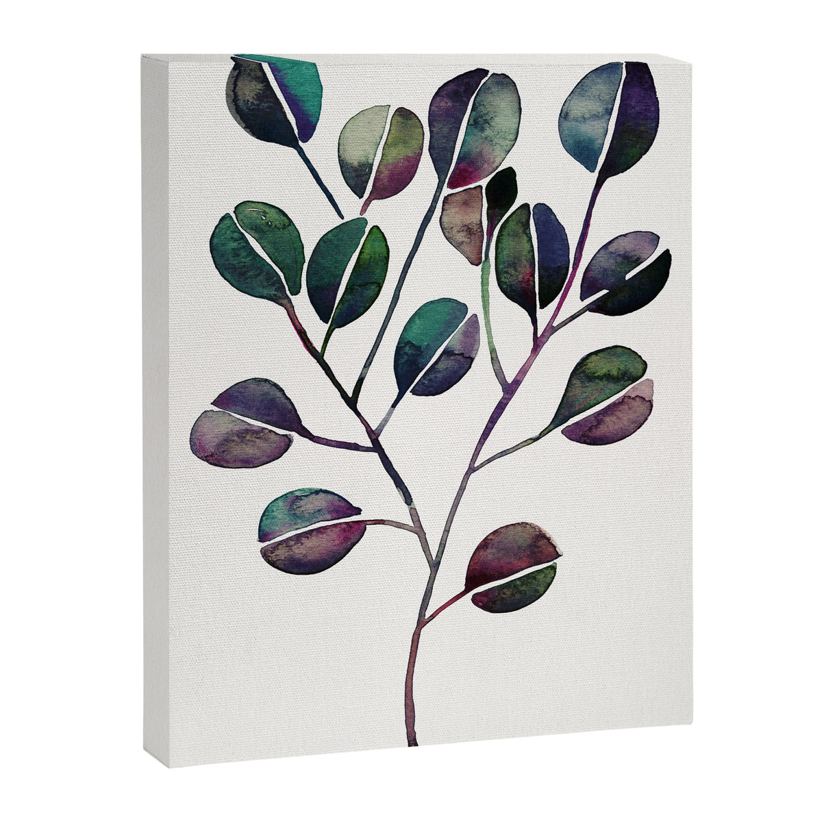 Silver Dollar Eucalyptus - Deep Cool Palette Canvas Print Gallery Image 8