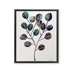 Silver Dollar Eucalyptus - Deep Cool Palette Framed Canvas Print Gallery Image 8
