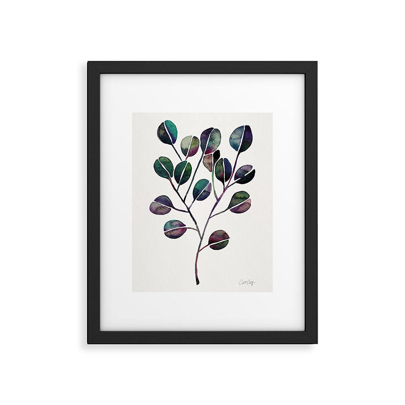 Silver Dollar Eucalyptus - Deep Cool Palette Framed Art Print Gallery Image 6