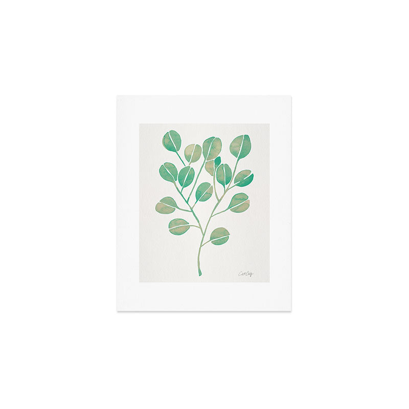 Silver Dollar Eucalyptus - Mint Palette Art Print Gallery Image 1