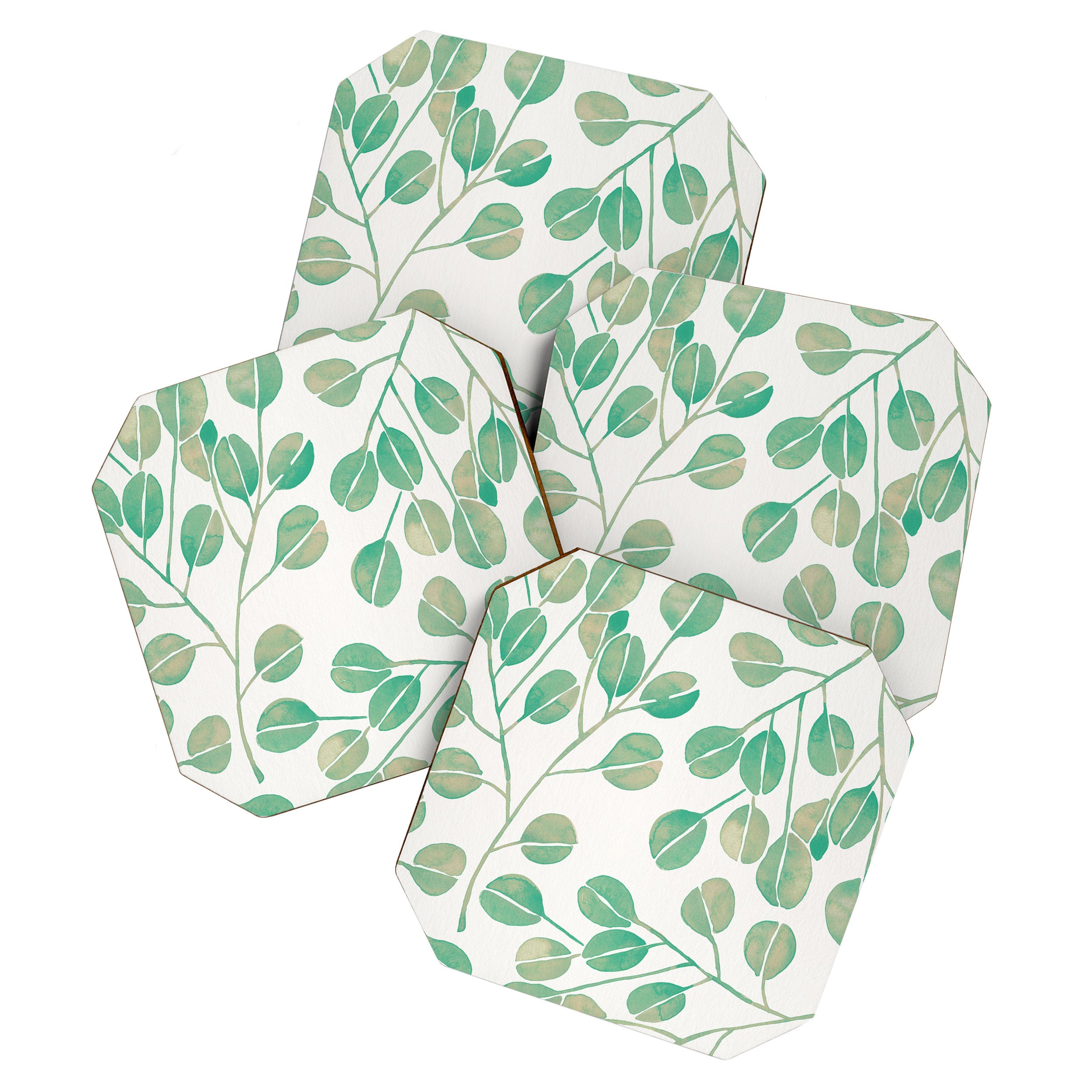 Silver Dollar Eucalyptus - Mint Palette Coaster Gallery Image 1