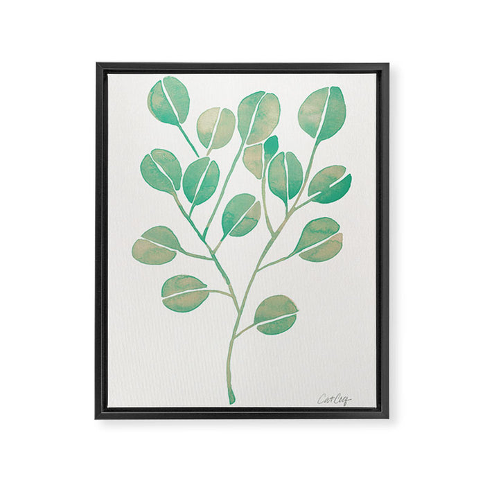 Silver Dollar Eucalyptus - Mint Palette Framed Canvas Print Gallery Image 1