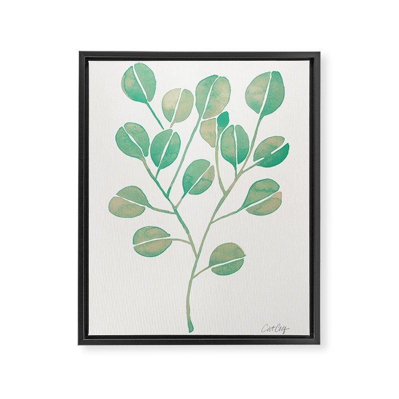 Silver Dollar Eucalyptus - Mint Palette Framed Canvas Print Gallery Image 8