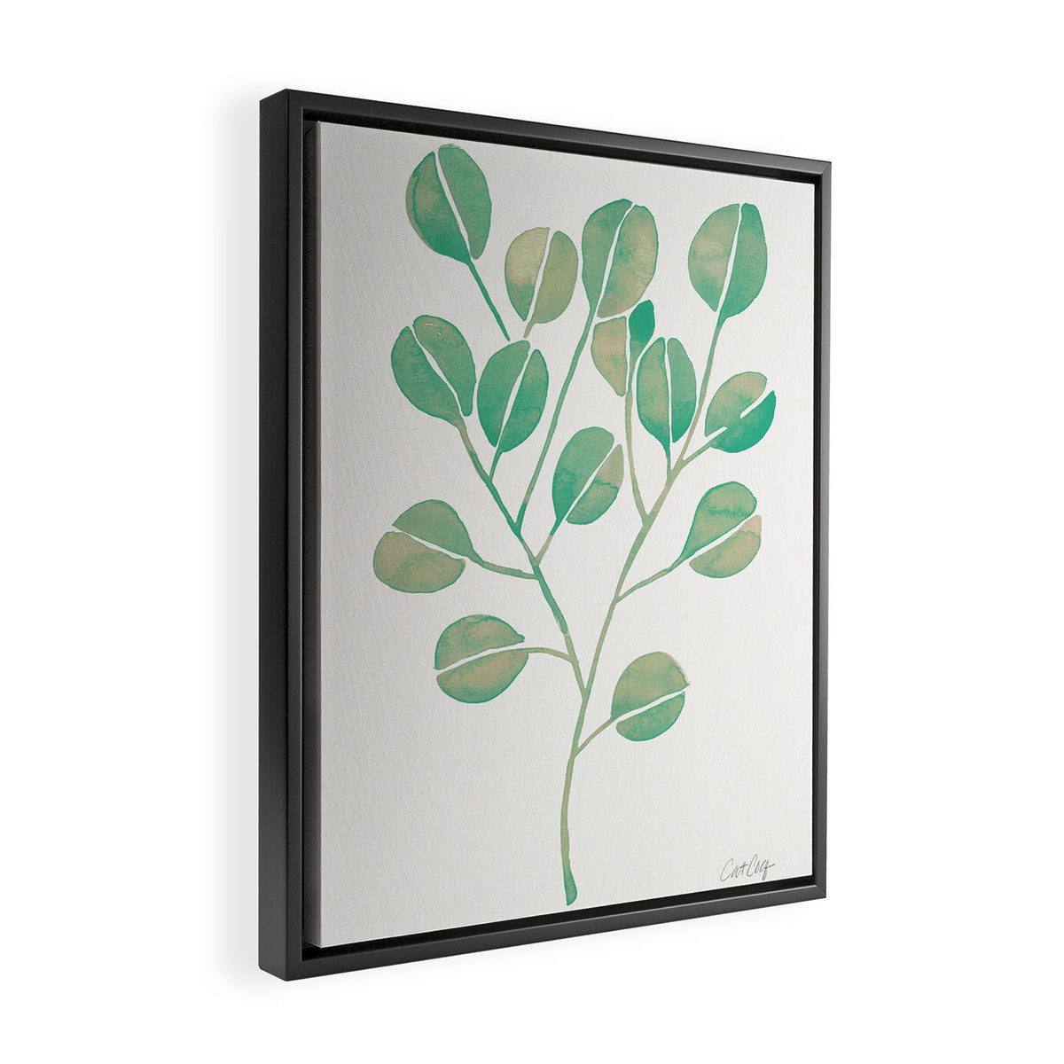 Silver Dollar Eucalyptus - Mint Palette Framed Canvas Print Gallery Image 2