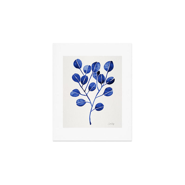 Silver Dollar Eucalyptus - Navy Art Print Gallery Image 1