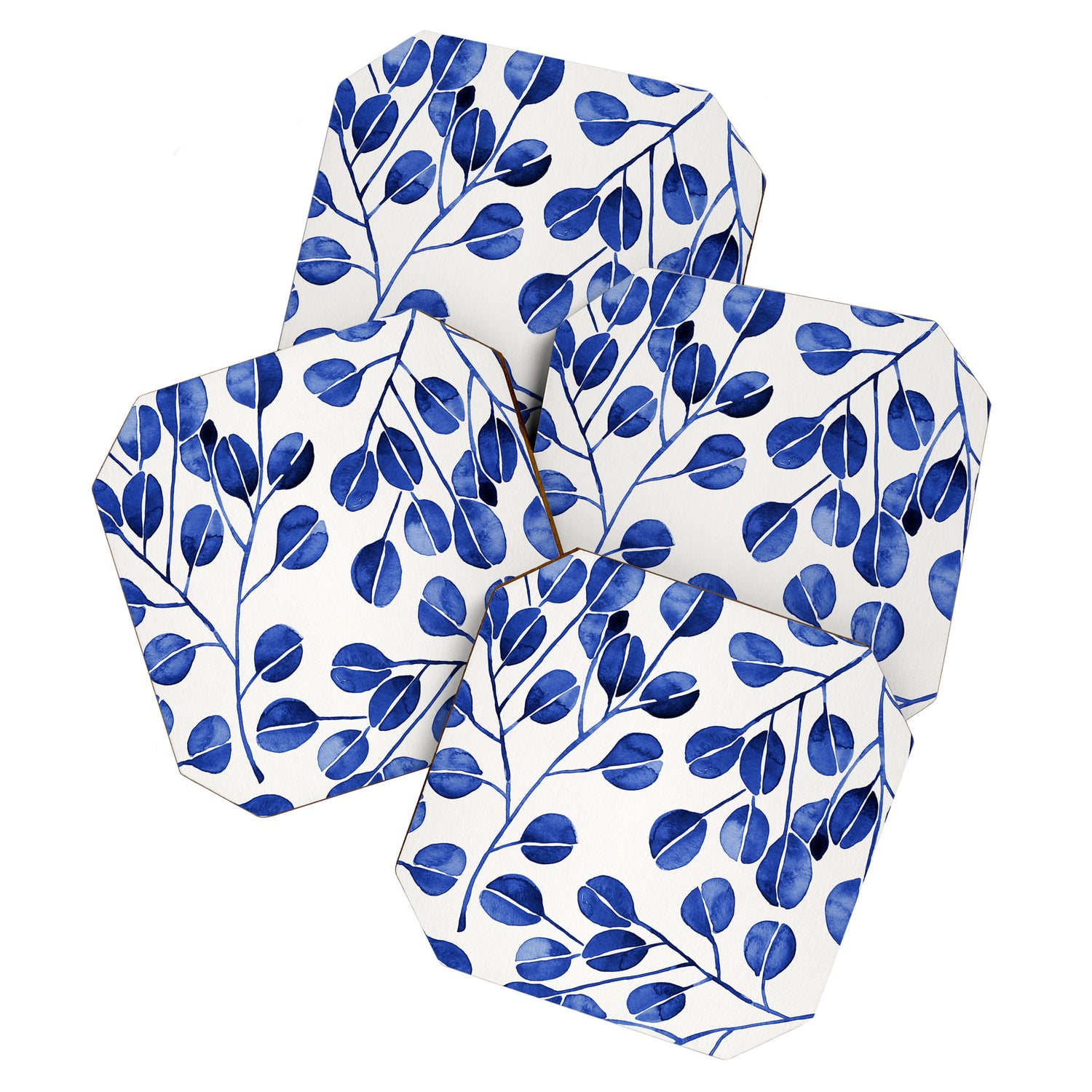 Silver Dollar Eucalyptus - Navy Coaster Gallery Image 1