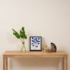 Silver Dollar Eucalyptus - Navy Framed Canvas Print Gallery Image 4