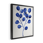 Silver Dollar Eucalyptus - Navy Framed Canvas Print Gallery Image 2
