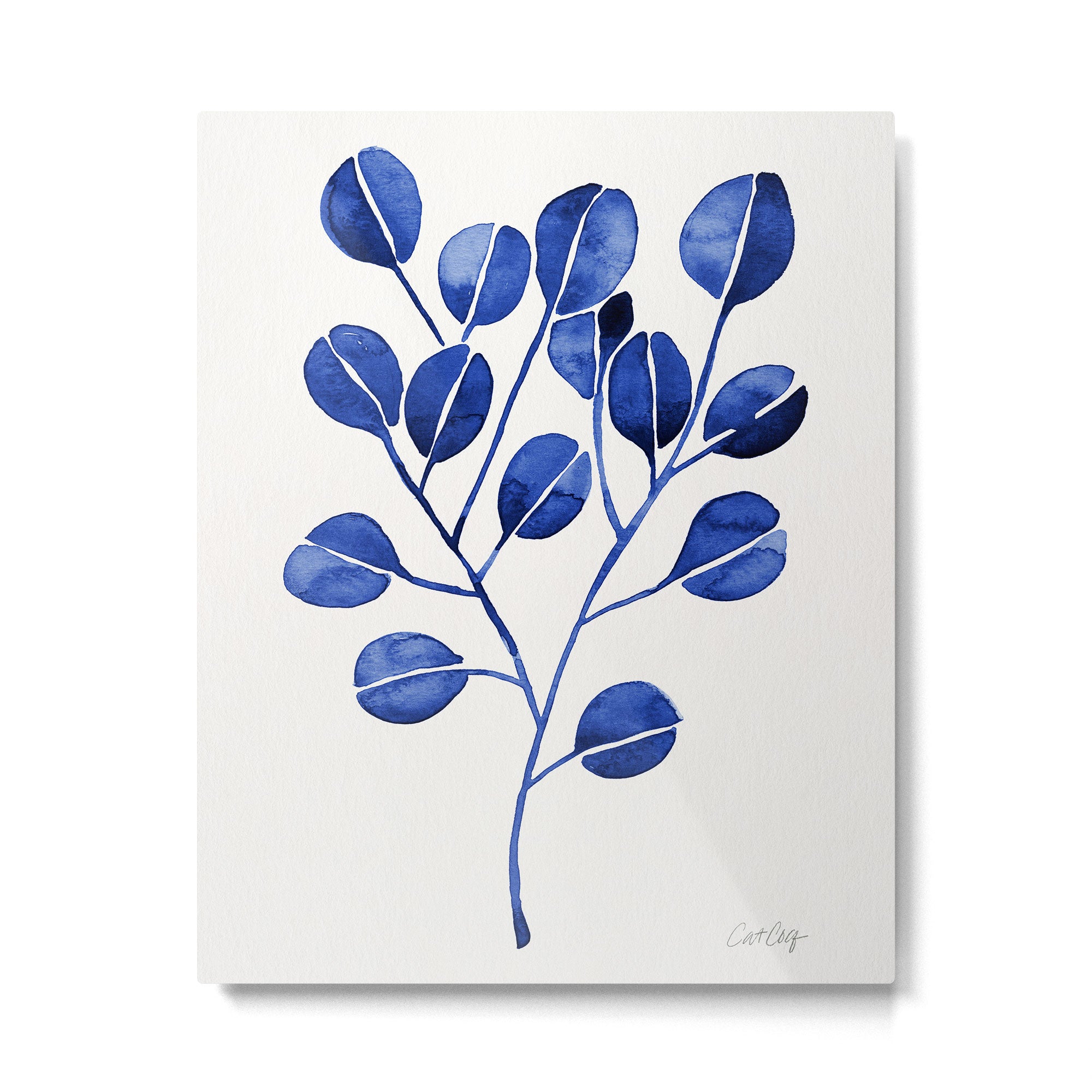 Silver Dollar Eucalyptus - Navy Metal Print Gallery Image 6