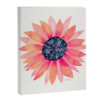 Single Sunflower â Pink & Indigo Canvas Print Gallery Image 8
