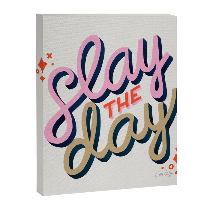 Slay the Day - Coral & Pink Canvas Print Gallery Image 1
