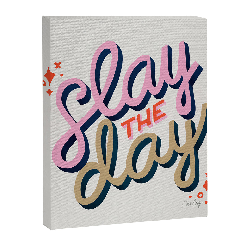 Slay the Day - Coral & Pink Canvas Print Gallery Image 6