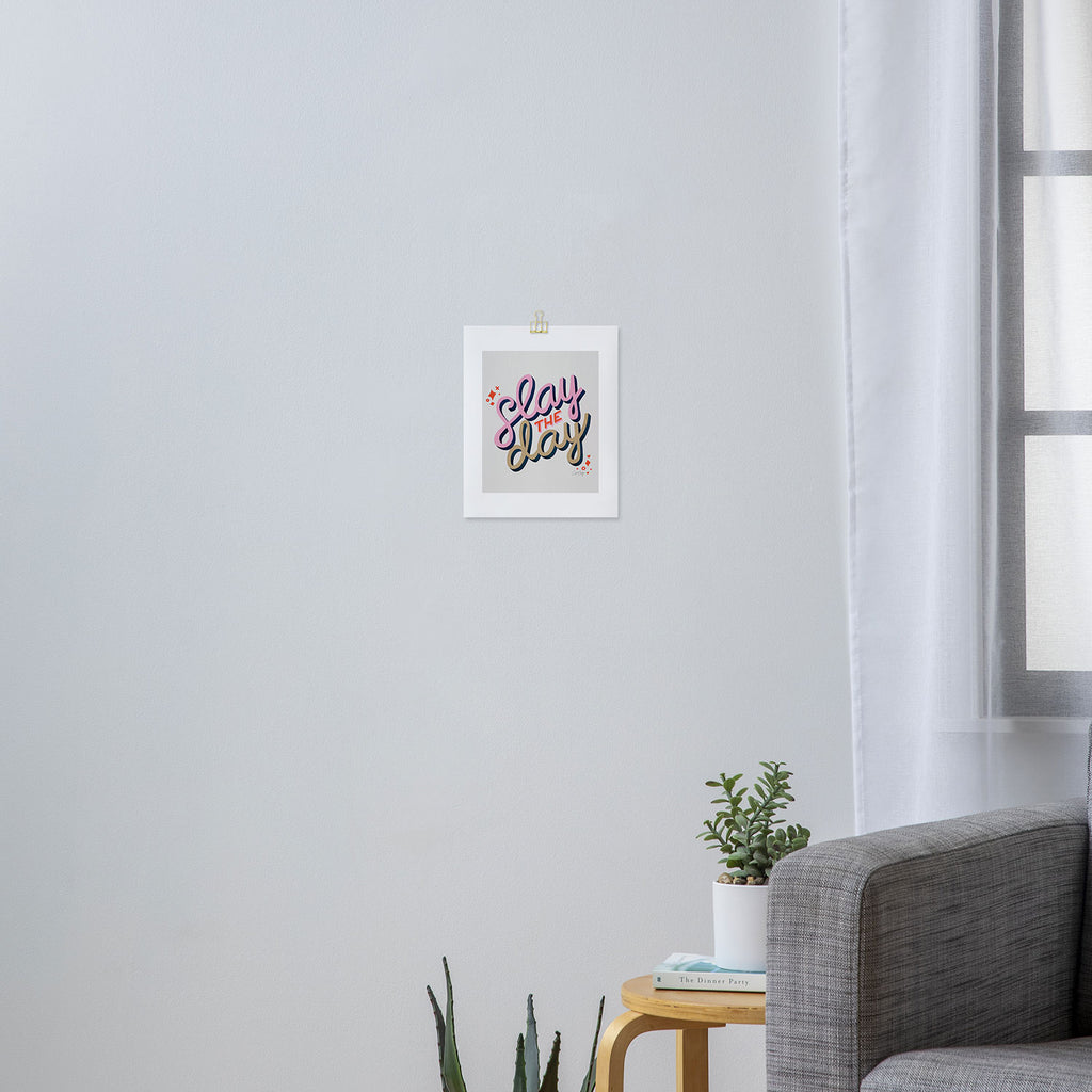 Slay the Day - Coral & Pink Art Print Gallery Image 3