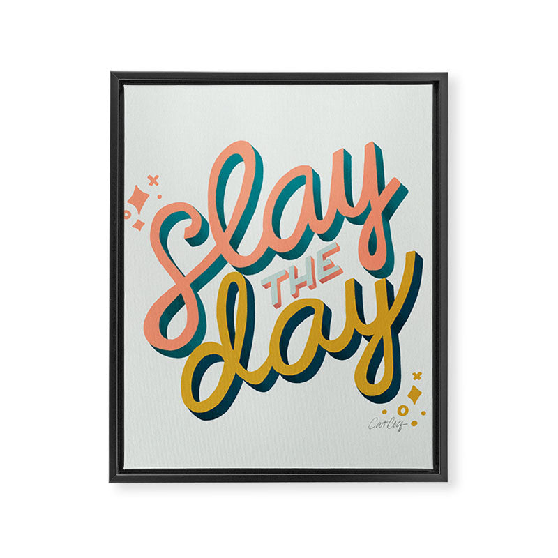 Slay the Day - Marigold & Blush Framed Canvas Print Gallery Image 8