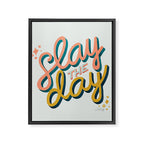 Slay the Day - Marigold & Blush Framed Canvas Print Gallery Image 8