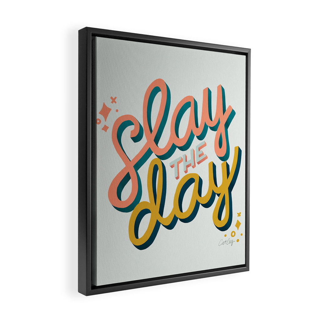 Slay the Day - Marigold & Blush Framed Canvas Print Gallery Image 2