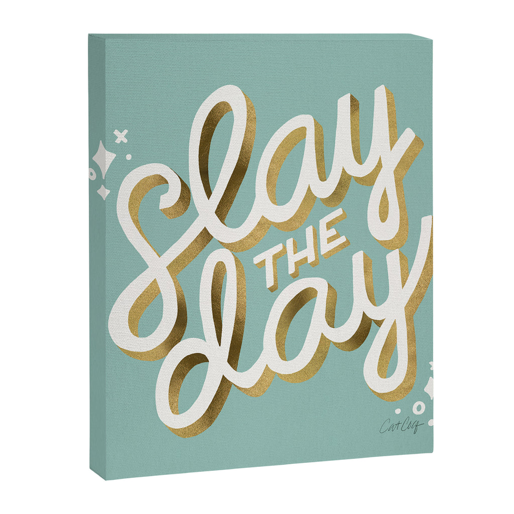 Slay the Day - Mint & Gold Palette Canvas Print Gallery Image 8