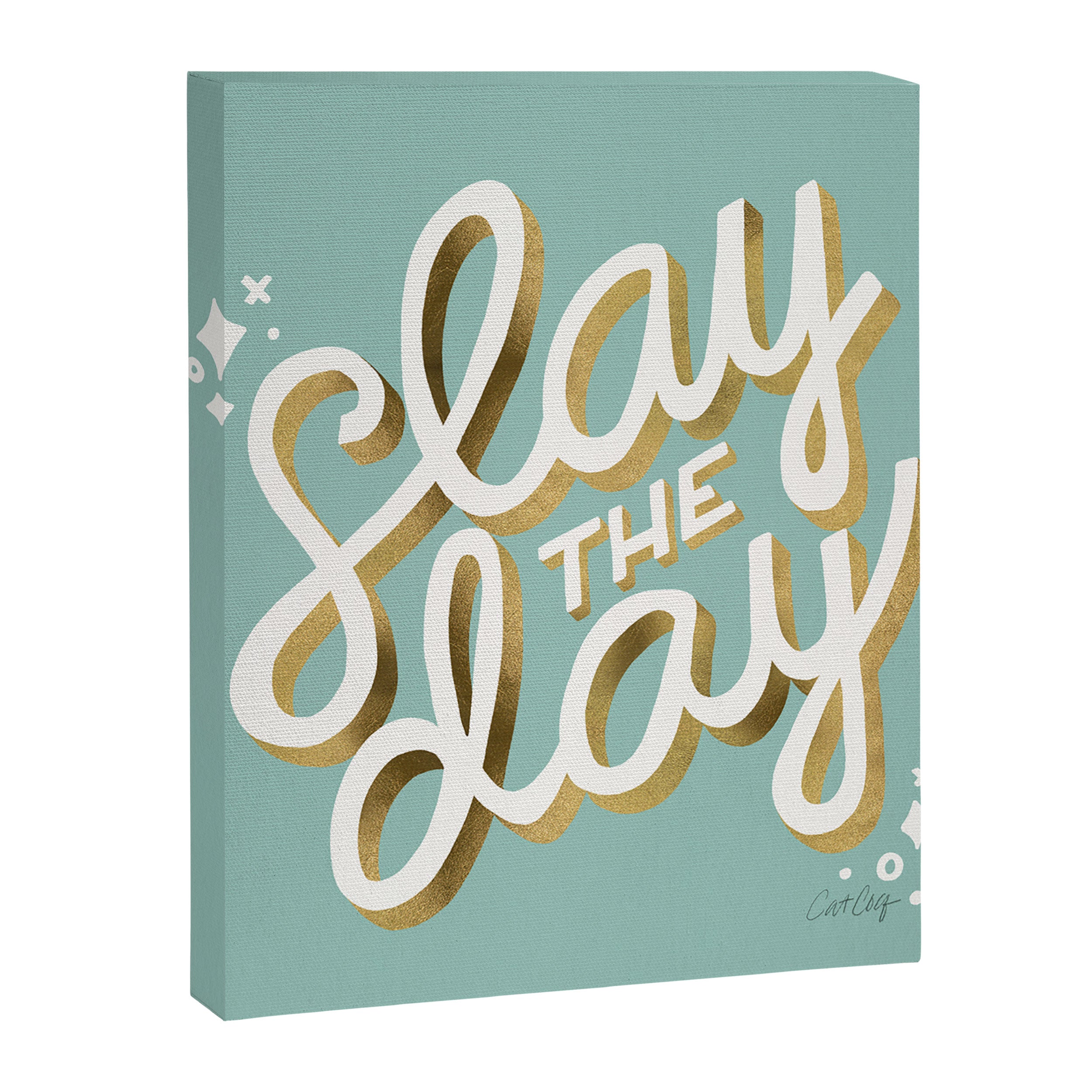 Slay the Day - Mint & Gold Palette Canvas Print Gallery Image 8