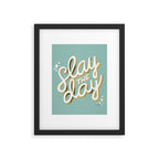 Slay the Day - Mint & Gold Palette Framed Art Print Gallery Image 6
