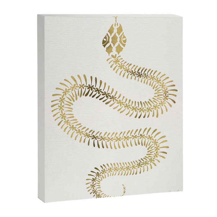 Snake Skeleton - Gold Canvas Print Gallery Image 1